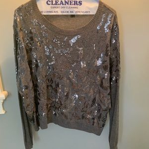 Nicole Miller Grey Sequin detailed Sweater